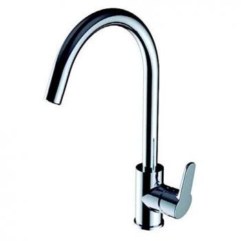 Grifo monomando de fregadero Cabel Plus Sfera 60771 con diseño moderno, acabado en cromo, caño giratorio y sistema de instalación fácil
