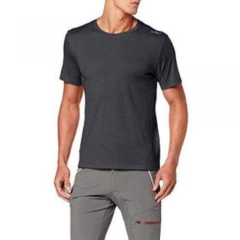 CMP T-Shirt Camiseta, Hombre, Antracite/Indigo, 52