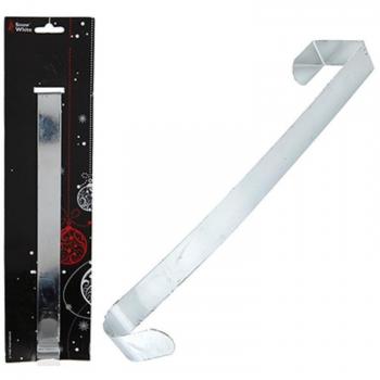 Silver Metal Christmas Wreath Door Hanger by Christmas Shop