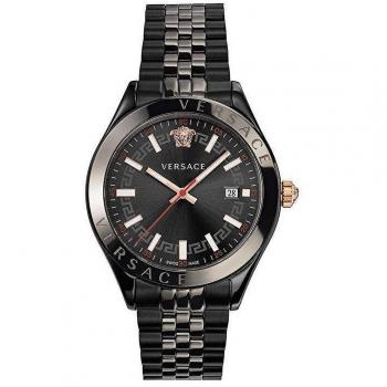 Versace Hellenyium Men's Watch VEVK00320, Stainless Steel, Black Dial, Quartz Movement, Water Resistant