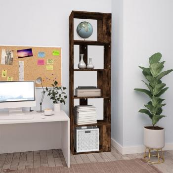 Estantería de madera contrachapada 45x24x160 cm, disponible en Blanco, Negro y Roble Sonoma, ideal para oficina, estudio o dormitorio; mueble de almacenamiento tipo estantería/librería