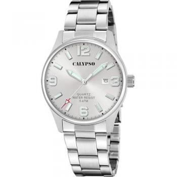 Reloj Calypso Basic K5860/2 Gris Hombre - Reloj de acero inoxidable 316L plateado