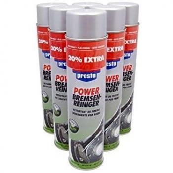 Presto 6 Latas De Limpiador De Frenos En Spray 600ml, 6 X 600 Ml, 3600 Mililitro