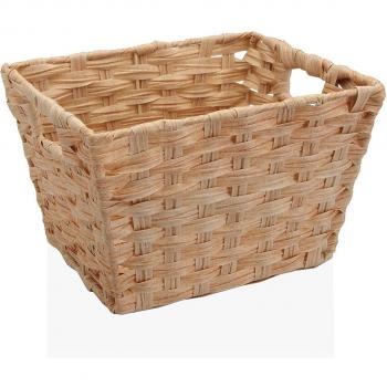 Cesta Versa Beige con asas de polietileno, dimensiones 24 x 19 x 29 cm
