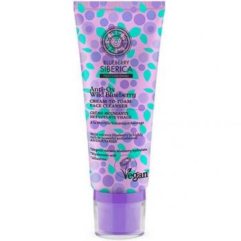 Natura Siberica Blueberry Cream-To-Foam Face Cleanser, 100 ml