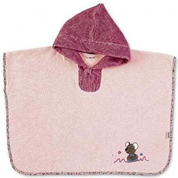Sterntaler Poncho con Capucha, Ratona Mabel, Edad: Desde el Nacimiento, Dimensiones: 70 x 50 cm, Rosa Claro