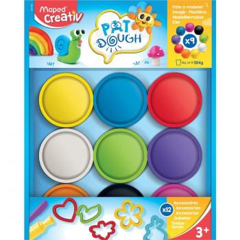 Pack Plastilina 9 Botes + 12 Accesorios