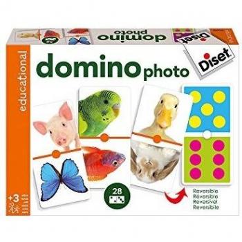 Diset - Domino Photo Animals, Juego Educativo