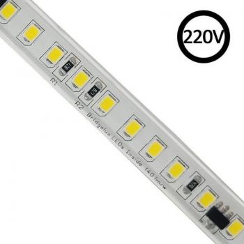 LEDBOX Tira LED 220V Bridgelux SMD2835, 140Led/m, 2566lm/m, Triac regulable, corte 10cm, carrete 20 metros blanco frío