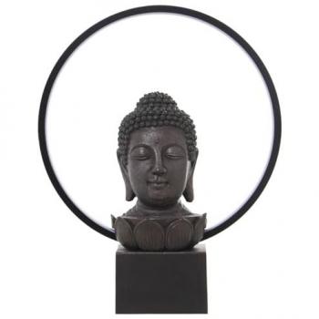 Lámpara de mesa Alexandra House Living Negro Plástico 30 x 38 x 12 cm Buda