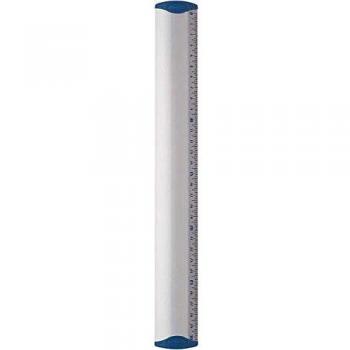 Maped - Material Escolar - Aluminio - Regla Metálica Plana de 30 cm - Protección de Aristas - Fabricada en Aluminio Anodizado - Presentada en Blíster - Ideal para el Estuche