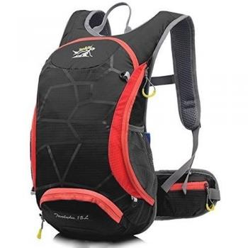 SkySea Ciclismo Mochila, Poliéster Impermeable al Aire Libre Mochila Hidratación Packs 15L, Reflexivo en la Noche Negro, Púrpura, Rojo, Verde, Azul