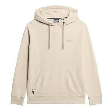 Superdry Essential Logo Pullover Hoodie - Light Stone Beige - Men's Size XXL