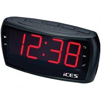 Reloj Despertador Lenco ICR-230-1 con Radio FM y Pantalla LED, Negro