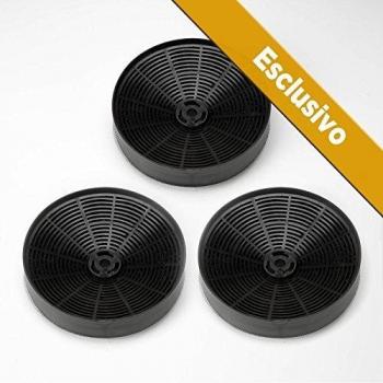 Filtros de Carbón Elica FB01UA - Paquete de 3 Unidades para Modelo 46