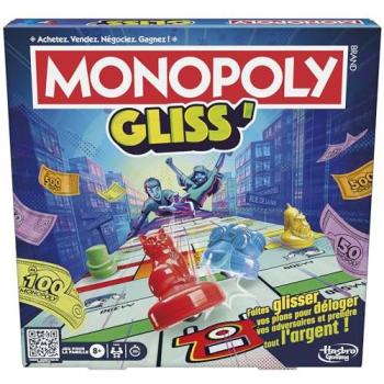 Monopoly Gliss' - Juego de Mesa Familiar Rápido para 2 a 8 Jugadores, a Partir de 8 Años, Duración Promedio de 20 Minutos