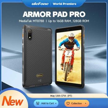 Ulefone Armor Pad Pro 8 LTE Tablet 8GB RAM 128GB Almacenamiento NFC Color Negro