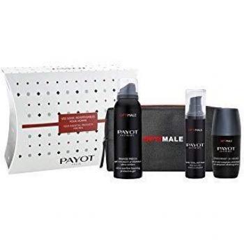 Payot Men Grooming Gift Set - Ultra-Comfort Foaming Gel 100 ml, Wrinkle Smoothing Fluid 100 ml, Deodorant 24H Roll-On 75 ml