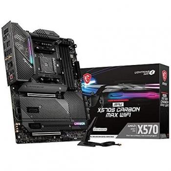MSI MPG X570S CARBON MAX WIFI Placa Base ATX - Admite Procesadores Ryzen Serie 5000, AM4 - Mystic Light, 75A VRM, DDR4 Boost