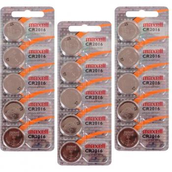 Maxell Pilas Botón de Litio CR2016 - Pack de 5 Unidades