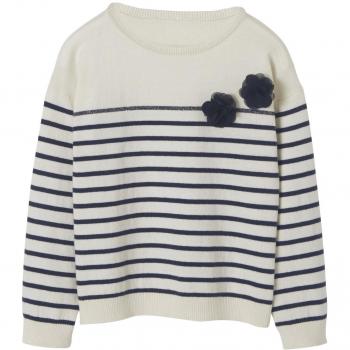 VERTBAUDET Jersey Marinero niña Azul Oscuro a Rayas 2-3 Anos, 94CM
