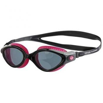 Speedo Women's Futura Biofuse Flexiseal Goggles, Ecstatic Pink/Black/Smoke, One Size