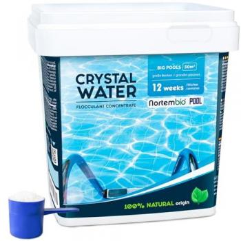 Floculante Natural Concentrado Nortembio 850 g - Eliminador de Turbidez para Piscinas Grandes y Spas, Clarificante Orgánico Seguro para Aguas Transparentes (Dosis 12 Semanas)