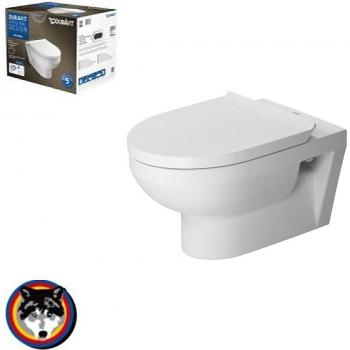 Duravit inodoro de pared DuraSec 0063710000 Basic Wonderbook rgliss RIMLESS Combi Pack