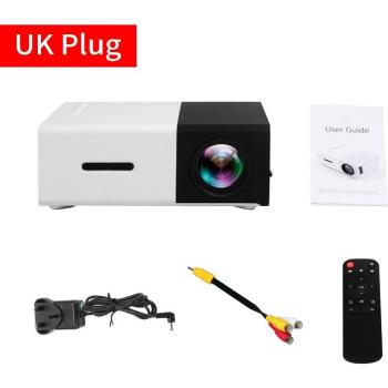 Miniproyector LED YG300, compatible con 1080P, USB y audio portátil para proyección multimedia en casa