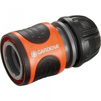 Conector de manguera GARDENA Wasserstop 1/2 (13-15 mm) Acquastop Plástico Negro, Gris y Naranja