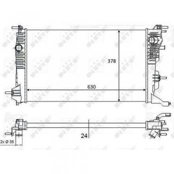Radiador de refrigeración de motor NRF 58388 para Renault Megane 1.5 Dci (11-2008 en adelante)