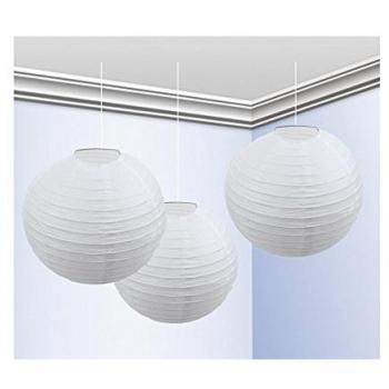 Bolsa de 3 faroles de 25 cm de color blanco
