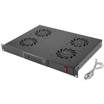 LANBERG Panel VENTILACION LCD 4 Ventiladores TERMOSTATO 230V 1U Rack 19 Negro