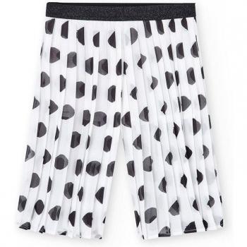 Pantalón de niña palazzo plisado con estampado de topos - BCI