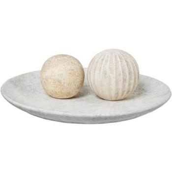 Centro de Mesa Blanco Cerámica 41 x 4 cm Alexandra House Living