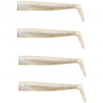 Savage Gear LB Sandeel 4 – Señuelo de Goma para Pesca Marina, Pez de Goma para Caña de Pesca de Bacalao y Salmón de Mar, Mar Cebo Cebo, Bacalao, Real Pearl, 10cm - 7g