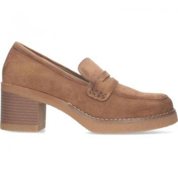Mocasines de Tacón Cómodo para Mujer PuntoSalao Color Camel VR3-537 - Los Mocasines Más de Moda para Tu Día a Día