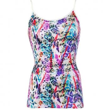 RJ Pure Color Fashion Animal Print Top