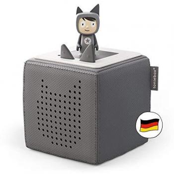 Toniebox Starterset Anthracita con Kreativ-Tonie - Reproductor de audio inalámbrico para cuentos y canciones infantiles, batería de 7 horas