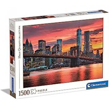 Puzzle 1500 Piezas East River al Anochecer Manhattan High Quality Collection de Clementoni