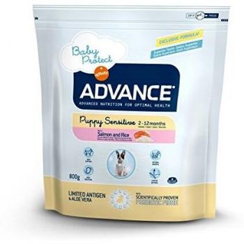Advance Sensitive Puppy con Salmón y Arroz, Alimento para Perros Cachorros - 800Gr