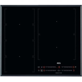 AEG IKE64476FB Serie 6000 Placa de Inducción Flex 4 Zonas de Cocción Control Táctil Función Puente Biselada 60cm Negro
