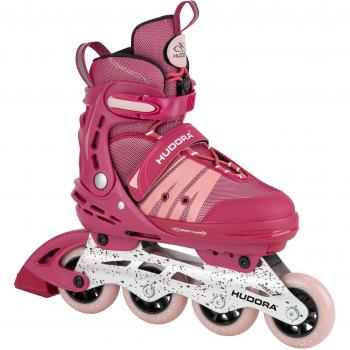 Patines en Línea Comfort Ajustables para Niños y Adolescentes, Color Fucsia/Berry, Tallas 35-40