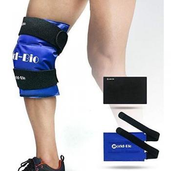 Bolsa Gel Hielo Rodilla Grande con Envoltura, Terapia de Frío Caliente Reutilizable para Lesiones en La Rodilla, Alivio instantáneo del dolor para la artritis, dolores musculares, hinchazón, hematomas