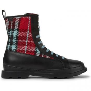 Botas Camper K300409-001 para hombre en negro con estampado de cuadros