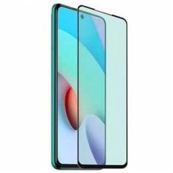 Protector de pantalla Antibacterial de Vidrio Templado Negro Transparente para Xiaomi Redmi 10 (2021/2022)