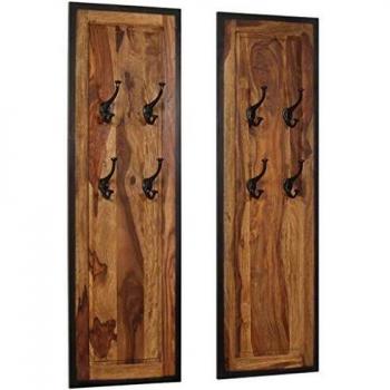Sonata Coat Racks 2 pcs Solid Sheesham Wood