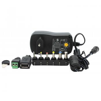 Alimentador Universal Salida 3-12Vdc 1500mA con 8 Conectores