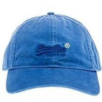 Superdry Men's Super Solo Orange Label Men's Blue Cap In Size One Size Blue