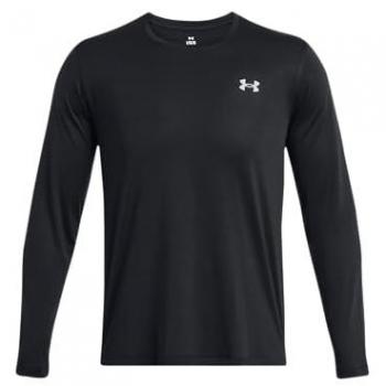 Camiseta de Manga Larga para Correr Under Armour Launch Hombre - Negra - Talla Mediana